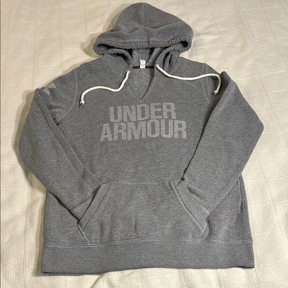 Under Armour Gray Athletic Sweater with Minimalist Design - Picture 1 of 3